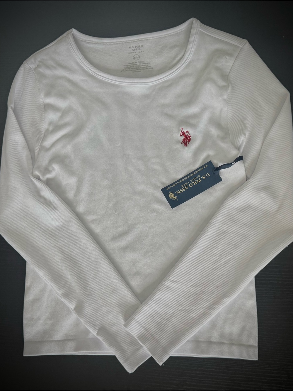 U.S. Polo Assn. White Ribbed Tank Top NEW WITH TAGS!!!🐝
